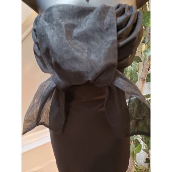 American Threads Dress Women Medium Black Strapless Mini Bow Party Cocktail - Picture 4 of 11